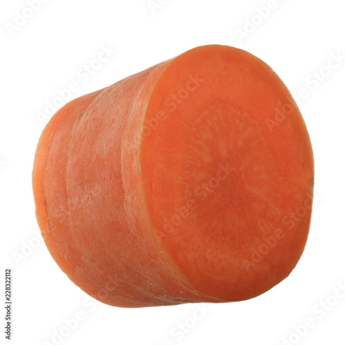 slice of carrot isolated on white background