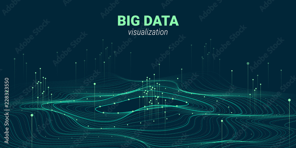 Abstract 3D Big Data Visualization.