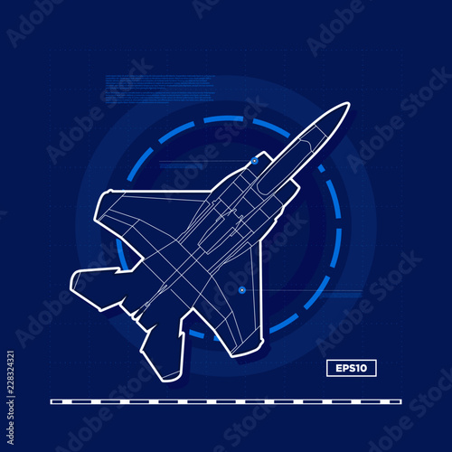 Future war plane blueprint