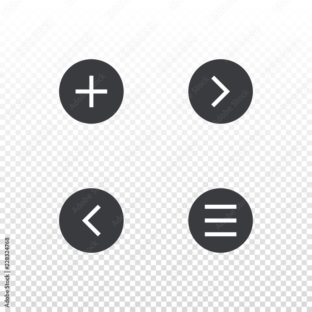Circle vector icon backward, add, list isolated on transparent background. Element for design app or website Circle vector icon backward, add, list isolated on transparent background. Element for design app or website