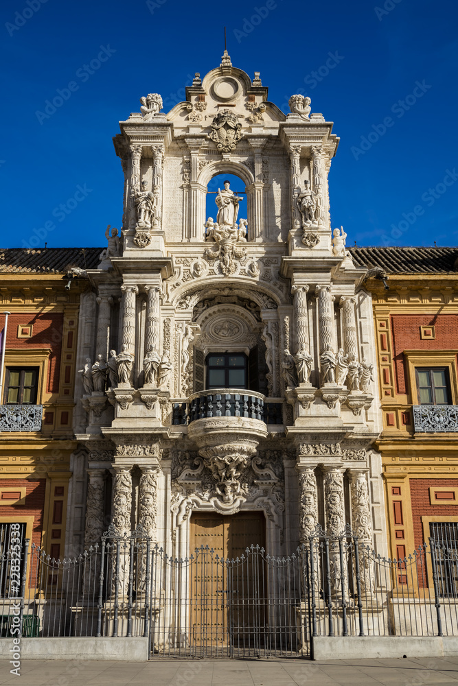 Palacio de San Telmo or San Telmo Palace in Seville city, Andalusia, Spain