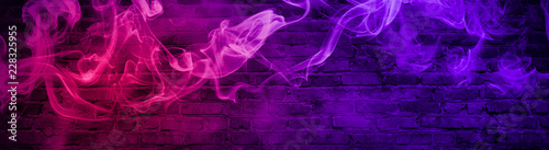 colorful smoke on a black b...