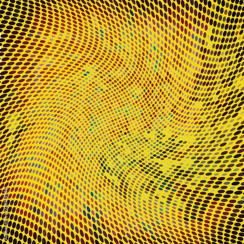The texture of halftone yellow background