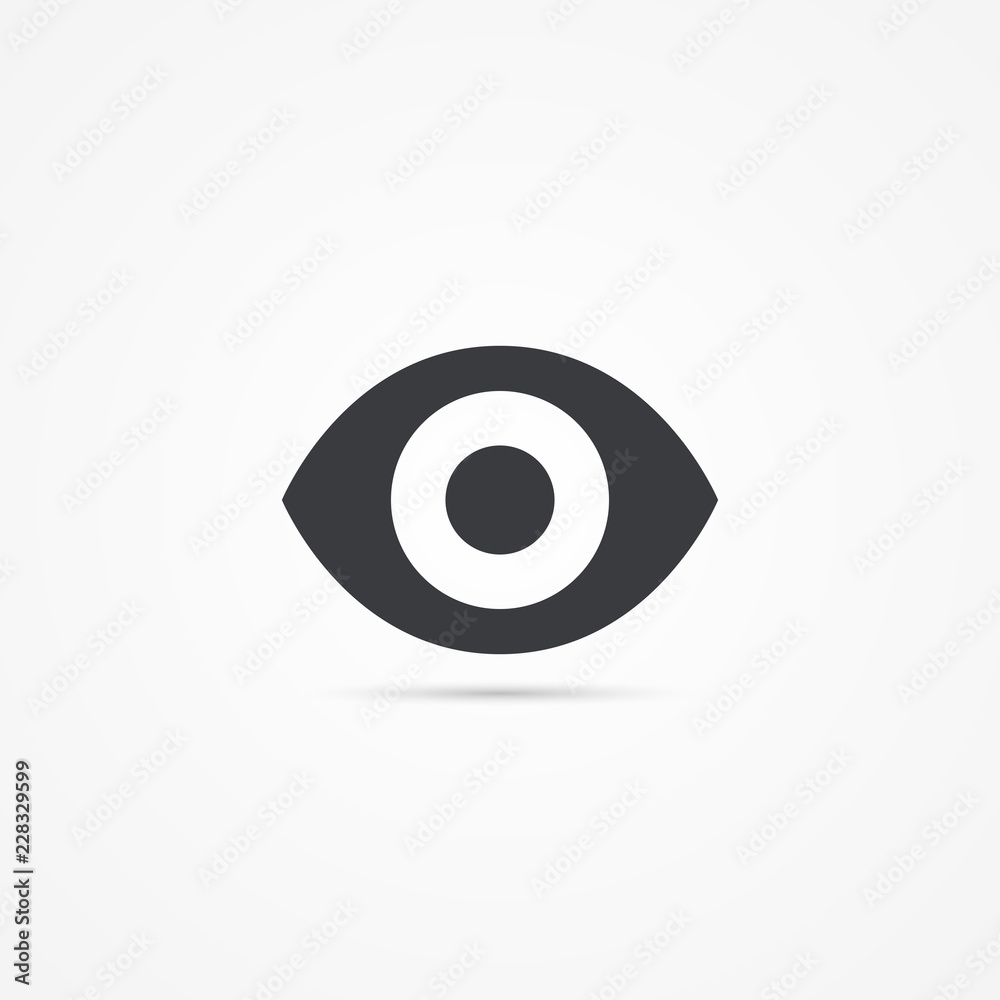 Vector eye icon isolated. Pictogram number of views. Element for design app, chat, messenger or website Vector eye icon isolated. Pictogram number of views. Element for design app, chat, messenger or website
