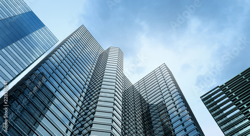 Modern building office and blue sky background © nespix
