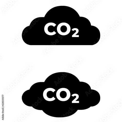 co2 vector icon, logo on white background