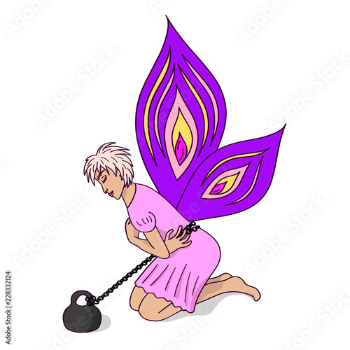 Butterfly girl suffers from heaviness in the stomach
