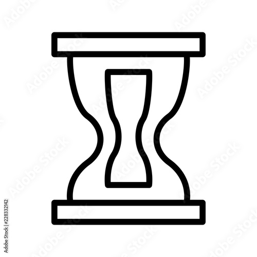 hourglass line black icon
