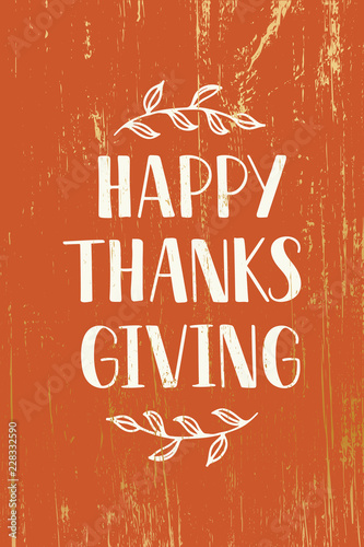 Happy Thanksgiving - hand drawn lettering typography