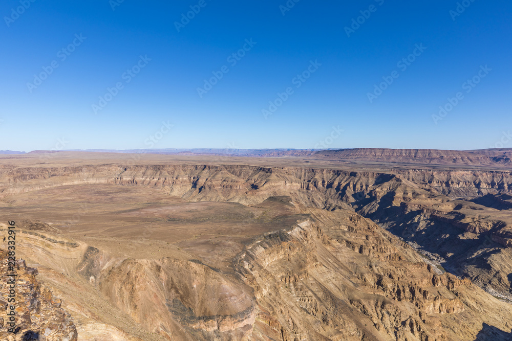 Fish River Canyon, world's second largest canyon, Hobas, South Namibia.