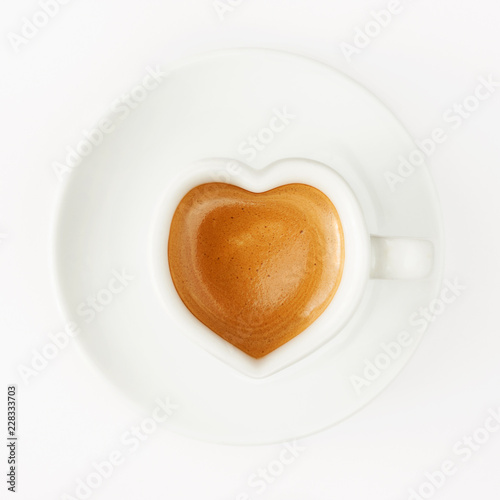 Tazzina di caffè a forma di cuore