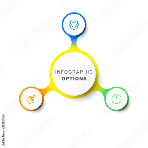 simple three options design layout infographic template. process diagram for brochure, banner, annual report