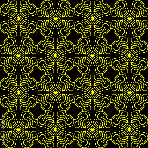 Seamless texture of geometric, floral ornament. decorative square background with hand drawn Indonesian tribal ornament. Vector illustration. Ready for textile design, fabric, and interior design.