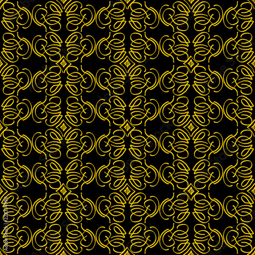 Seamless texture of geometric, floral ornament. decorative square background with hand drawn Indonesian tribal ornament. Vector illustration. Ready for textile design, fabric, and interior design.