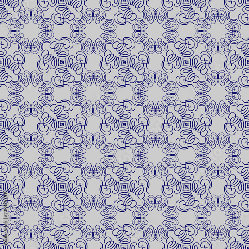 Seamless texture of geometric, floral ornament. decorative square background with hand drawn Indonesian tribal ornament. Vector illustration. Ready for textile design, fabric, and interior design.