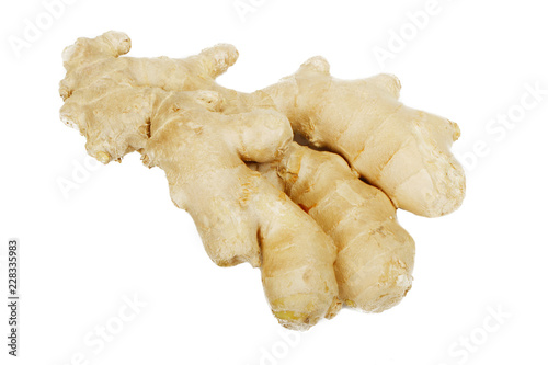 root of ginger isolated on white background