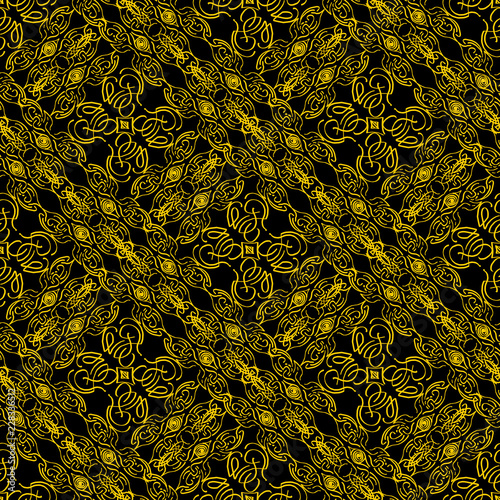 Seamless texture of geometric, floral ornament. decorative square background with hand drawn Indonesian tribal ornament. Vector illustration. Ready for textile design, fabric, and interior design.
