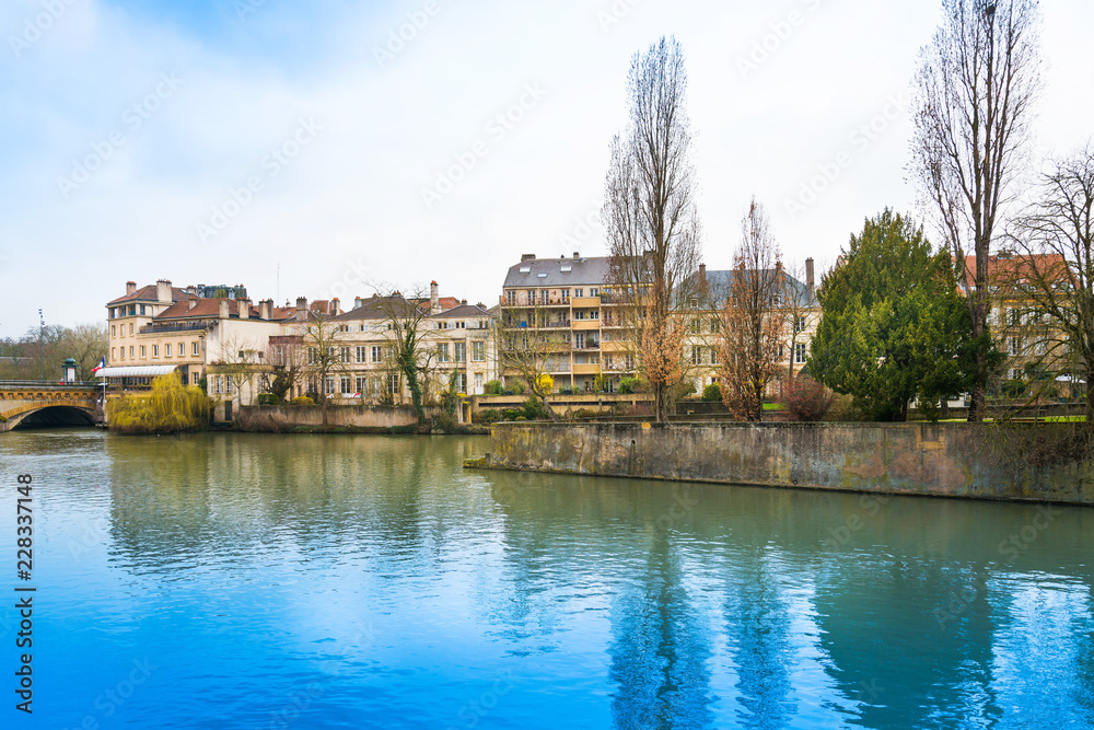 Fototapeta premium Street view of downtown in Metz, France