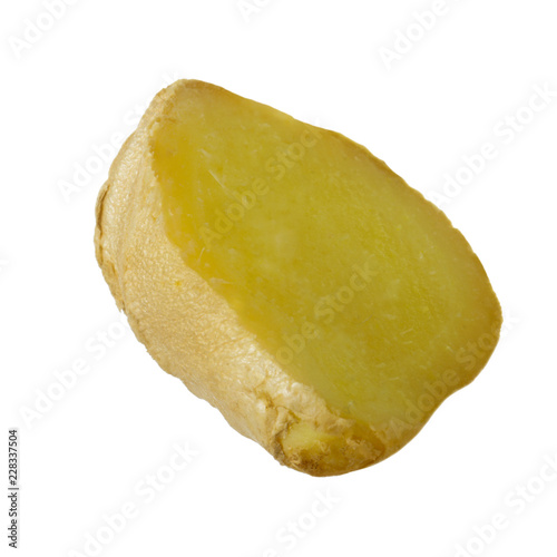 slice of ginger isolated