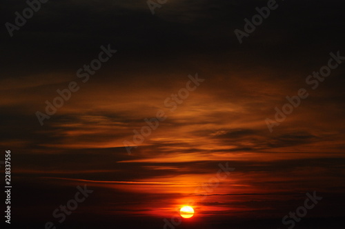 sunset in the sky