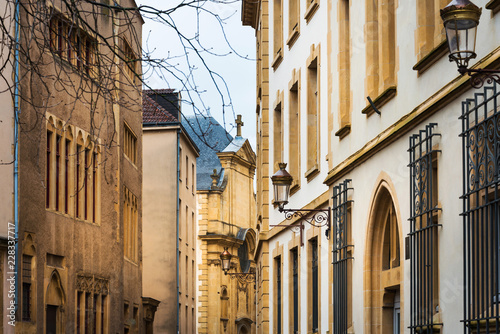Antique building view in Old Town Metz, France