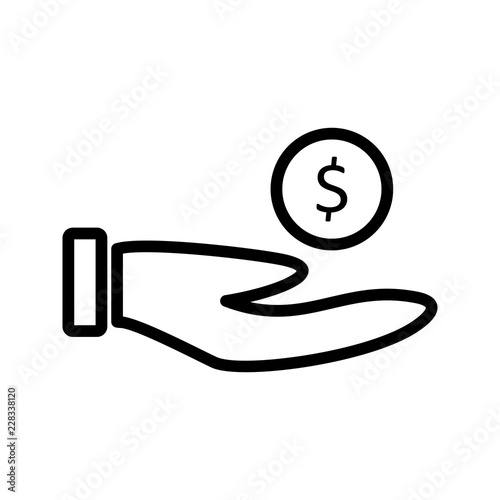 payment line black icon photo