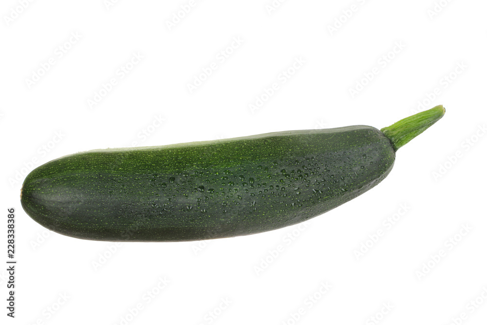 green fresh zucchini isolated on white background green fresh zucchini isolated on white background
