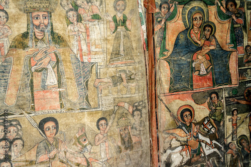 medieval coptic art inside the rock-hewn churches of lalibela