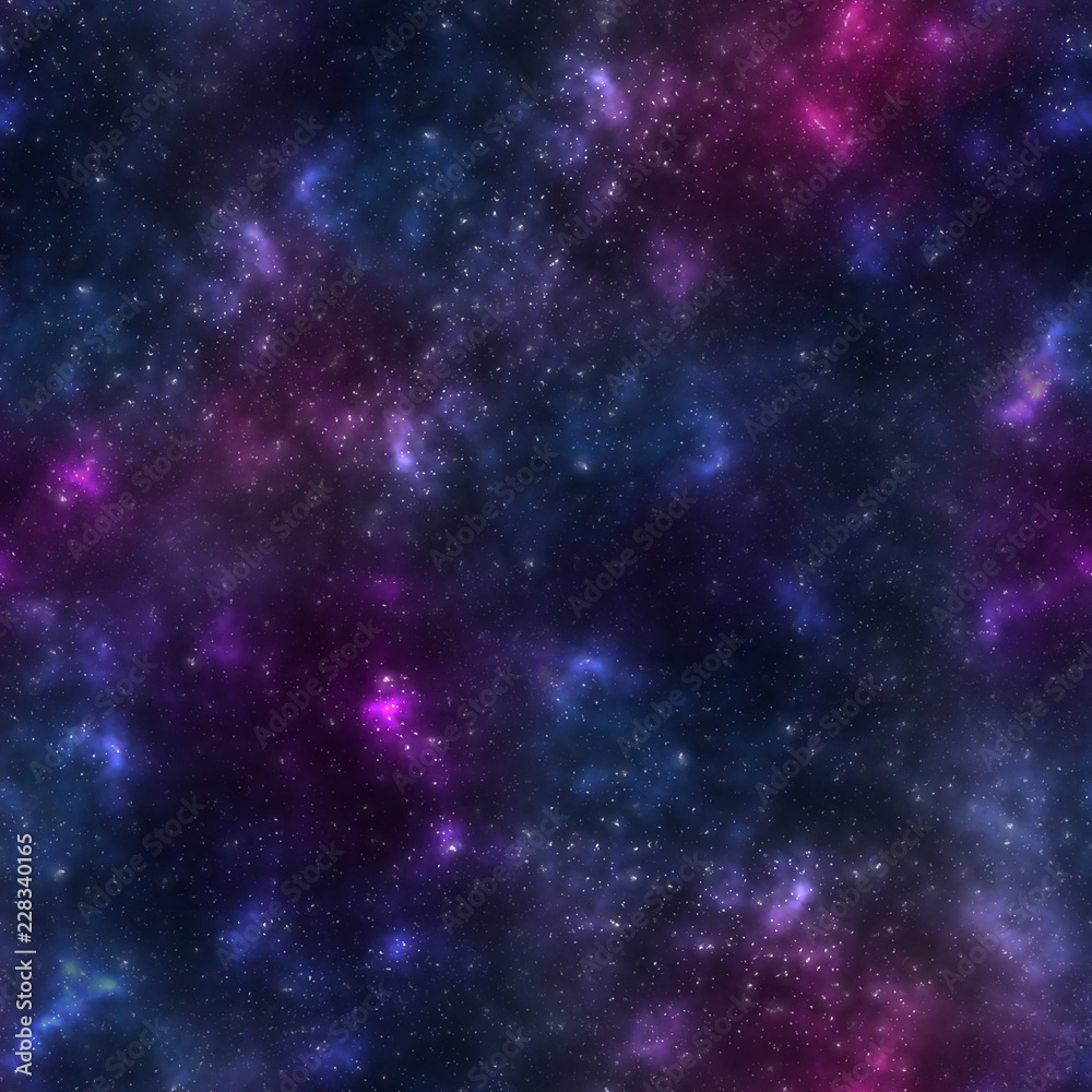 Seamless pattern with bright multicolored texture of cosmos