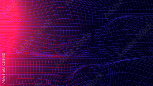 Cyber wave abstract background