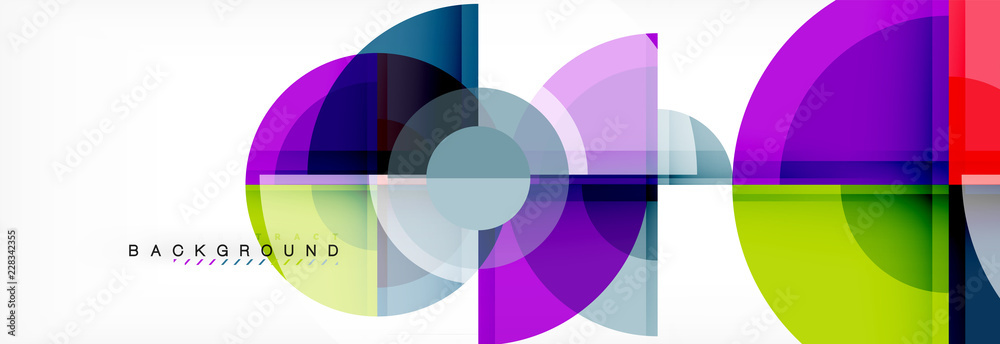 Vector fantastic circle modern geometric background template