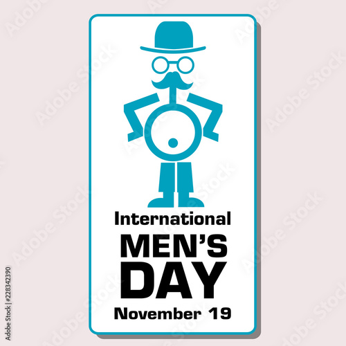 The-symbol-of-Mars-as-a-man-and-the-text-International-men's-day-Vector-illustration.