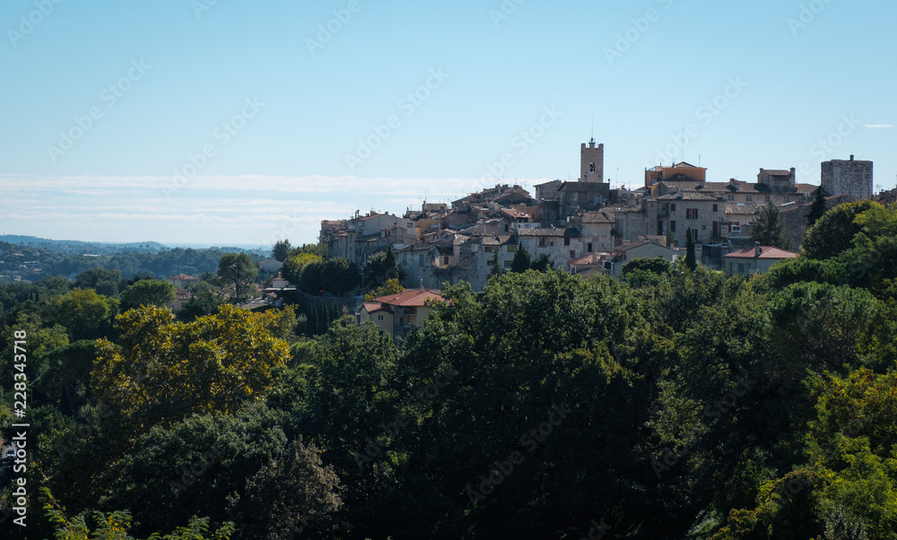 View of medieval town of Vence France