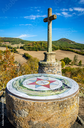 Cross and monument