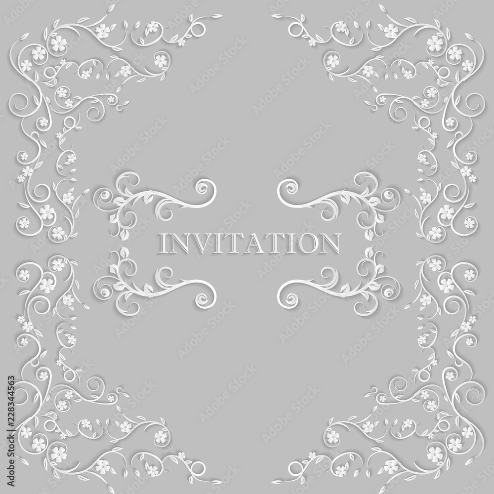  vector background with paper border decoration,