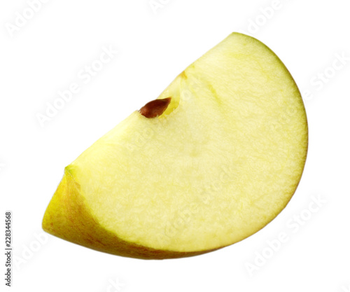 SLICE OF APPLE ON WHITE