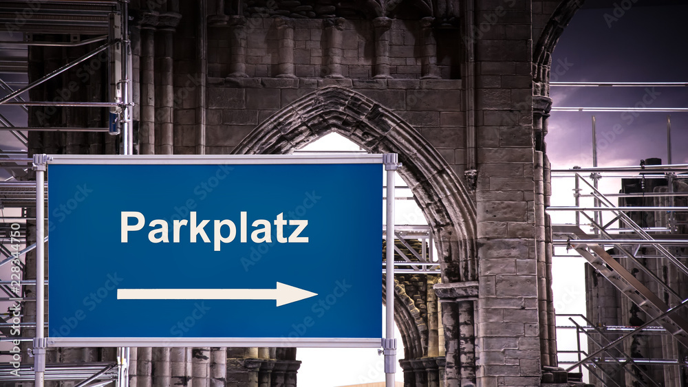 Obraz premium Schild 376 - Parkplatz