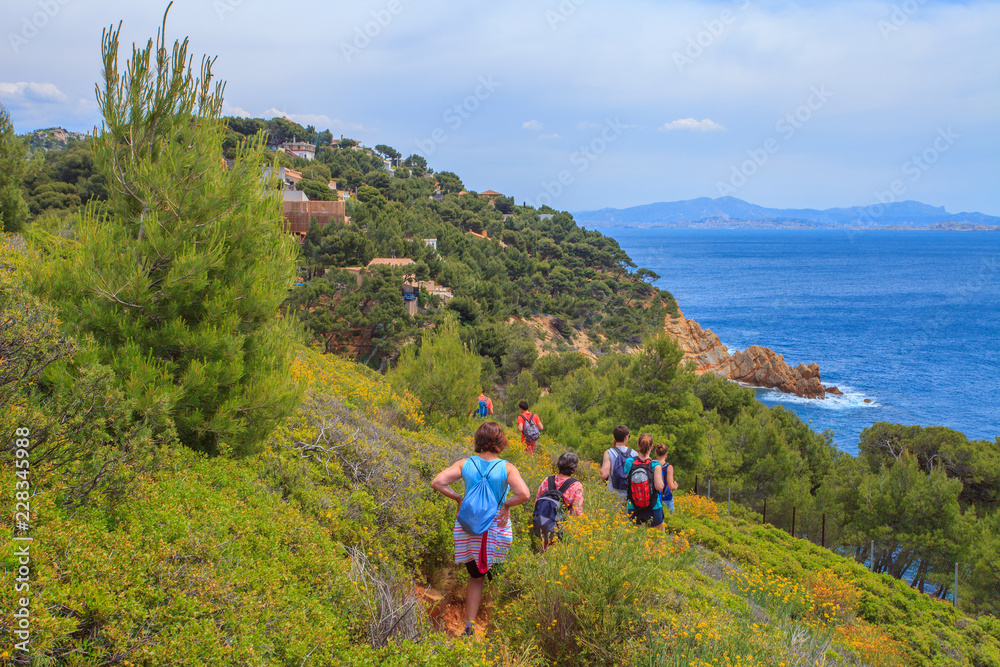 Obraz premium Randonnée dans les calanques de la côte bleue, Marseille