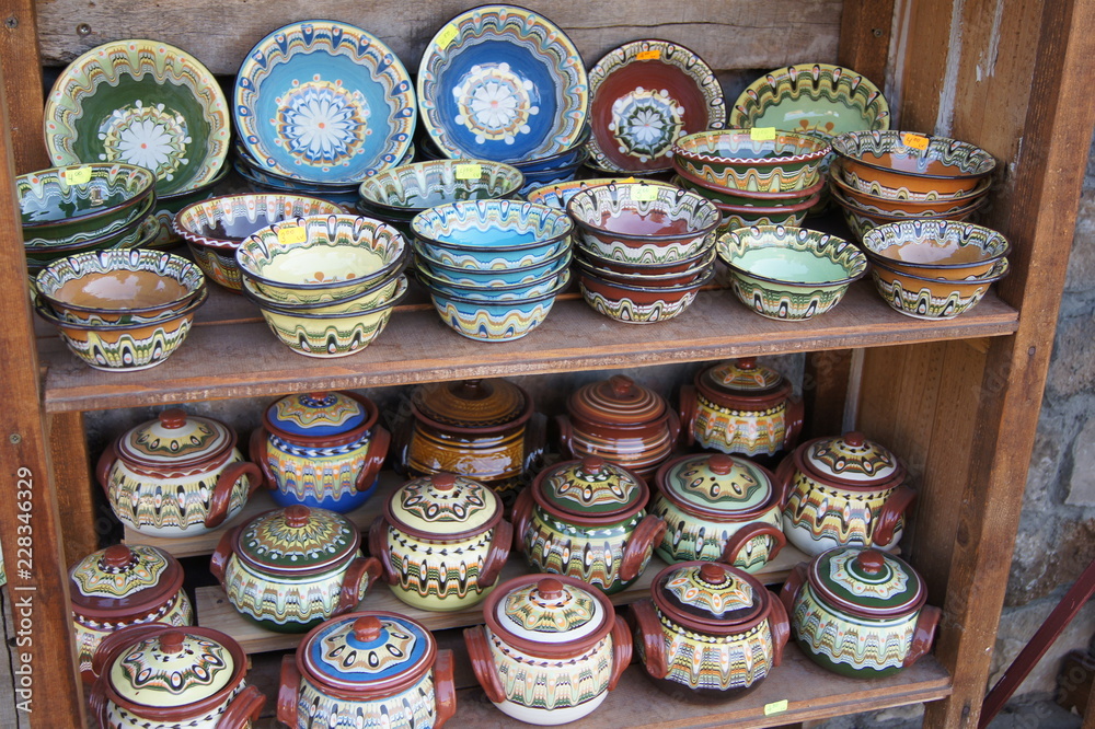 ceramics in bazaar