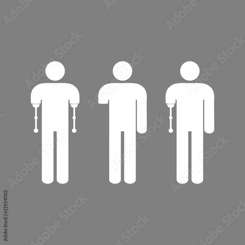 Amputee disabled man