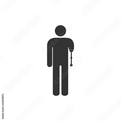 Amputee disabled man