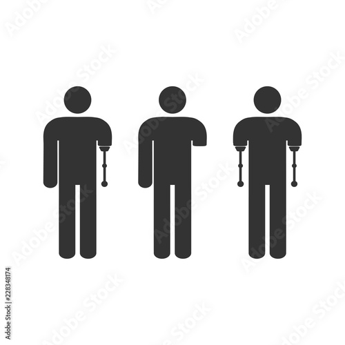Amputee disabled man