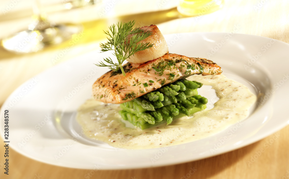 SALMON AND ASPARAGUS SALMON AND ASPARAGUS