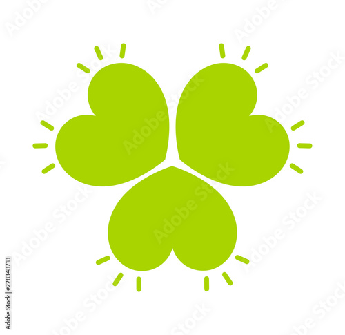 Clover leaf green icon illustration