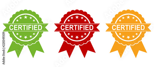 Certified Medal Icon. Approved certified icon. Certified seal