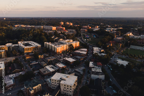 Downtown Clemson at Sunset