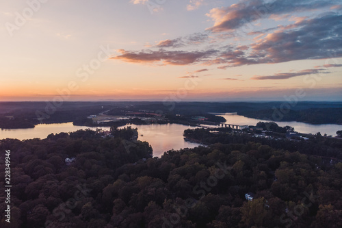 Lake Hartwell at sunset