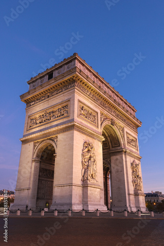 The Triumphal Arch in evening, Paris, France. © kovalenkovpetr