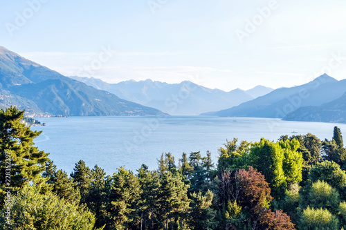 Lake Como and mountains