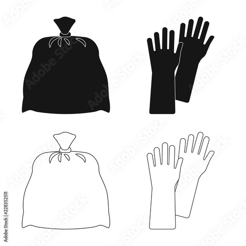 Vector design of cleaning and service logo. Collection of cleaning and household stock symbol for web.
